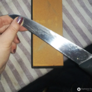 Messer schärfen mit Schleifstein